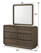 Kinkaid Gray Panel Bedroom Set side profile showing nightstand