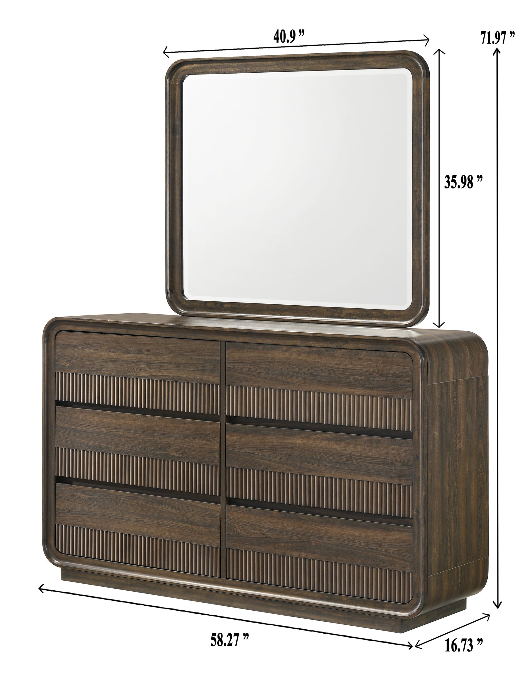 Kinkaid Gray Panel Bedroom Set side profile showing nightstand