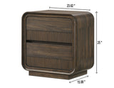 Kinkaid Gray Panel Bedroom Set side close-up of drawer hardware