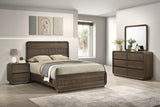 Kinkaid Gray Panel Bedroom Set side view with bed