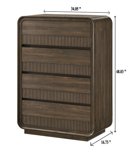 Kinkaid Gray Panel Bedroom Set angled view of complete bed frame