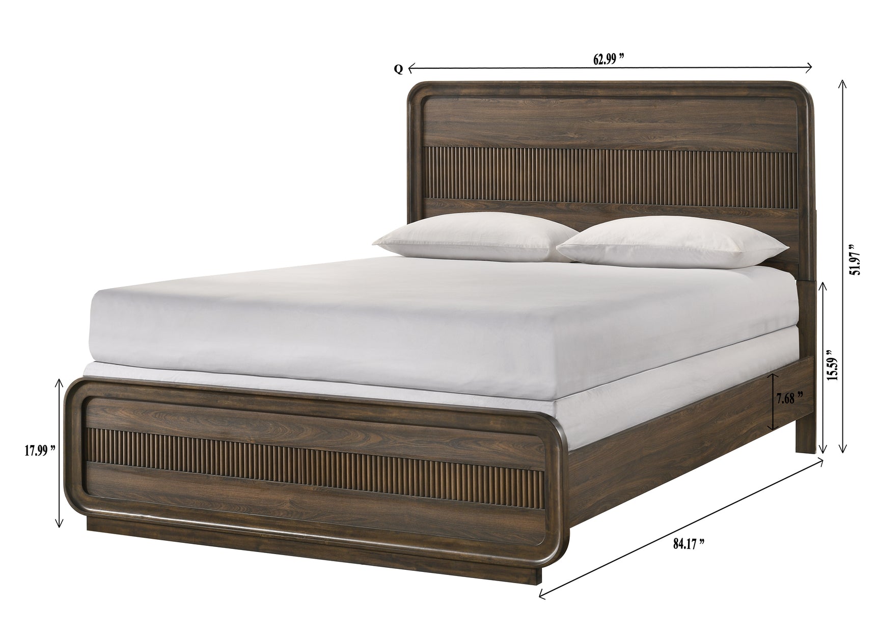 Kinkaid Queen Footboard side view