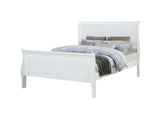 Front view of Louis Philip White Sleigh Bed