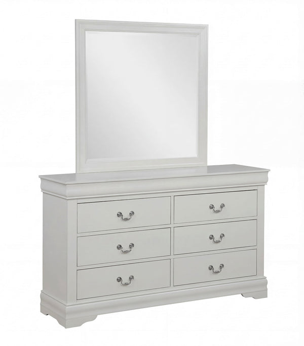 Louis Philip Greige Dresser and Mirror from Decor Furniture