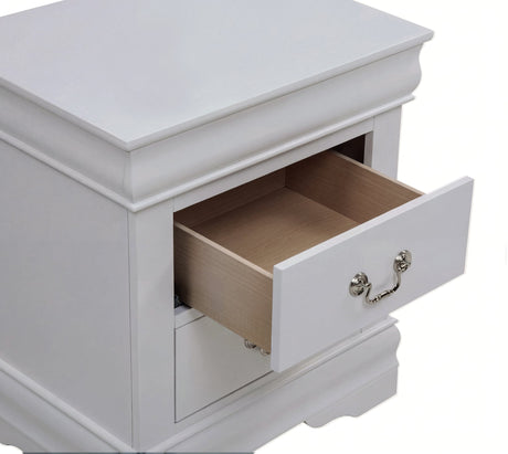 Louis Philip Nightstand in Greige Finish view 2