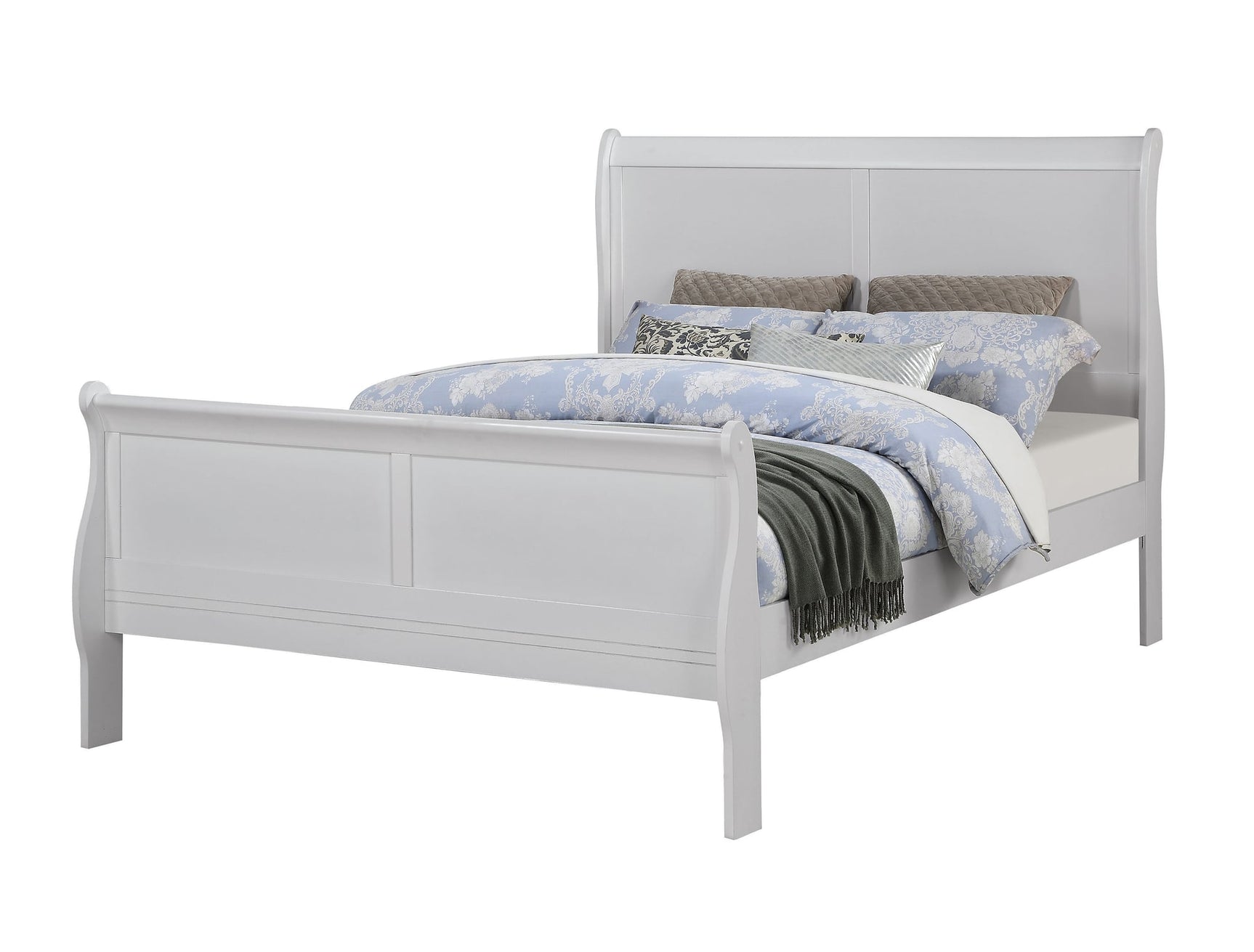Louis Philip Greige Sleigh Panel Bedroom Set view 5