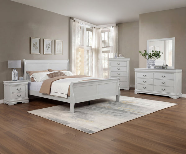Louis Philip Greige Sleigh Panel Bedroom Set from Decor Furniture