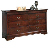 Alisdair Dark Brown Dresser close-up showing antique bronze hardware