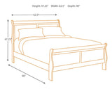 Dimension diagram of Alisdair Queen Sleigh Bed