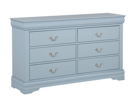 Louis Philip Blue Sleigh Panel Bedroom Set view 8