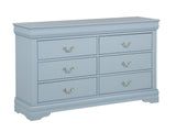 Louis Philip Blue Dresser and Mirror view 2