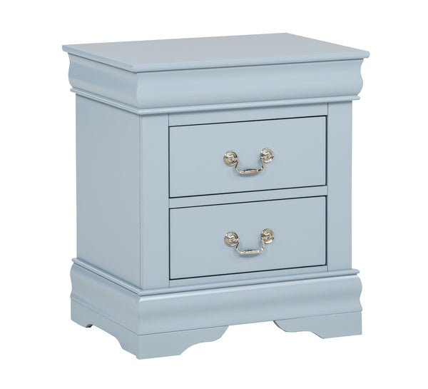 Louis Philip Nightstand in Blue Finish from Decor Furniture
