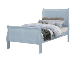 Louis Philip Blue Sleigh Panel Twin Bed from Decor Furniture