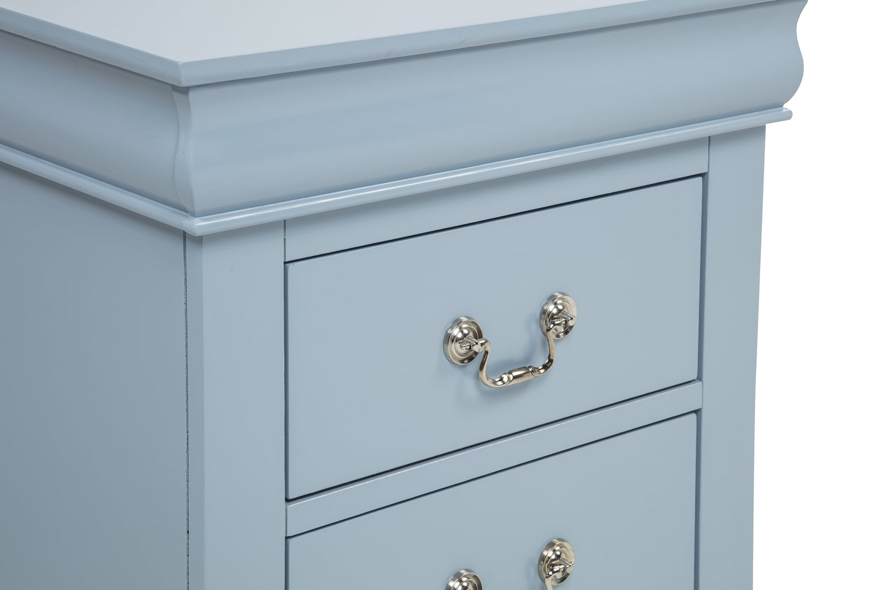 Louis Philip Blue Sleigh Panel Bedroom Set view 13