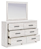 Cayboni dresser drawers open with black handles
