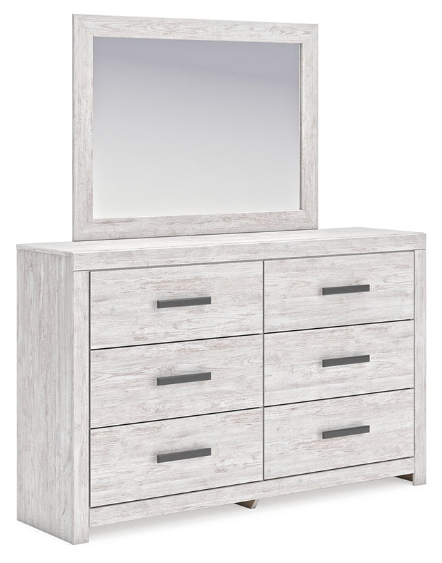 Cayboni whitewash dresser angled front right