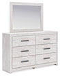 Cayboni whitewash dresser angled front right