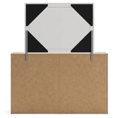 Back view of Cayboni dresser and attached mirror
