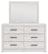 Cayboni dresser with mirror head-on view