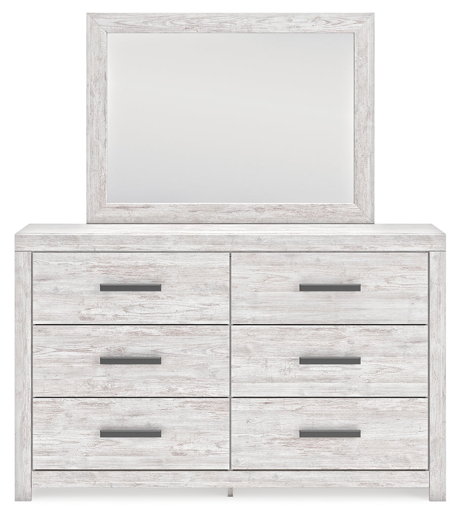 Cayboni dresser with mirror head-on view