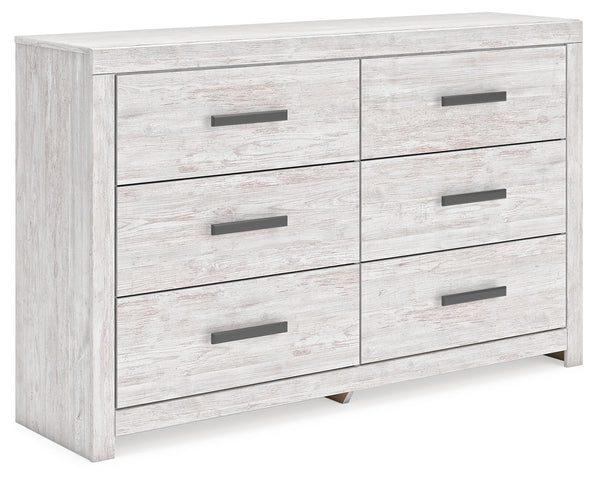 Cayboni whitewash dresser angled front view