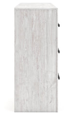 Side view of dresser showing pilasters