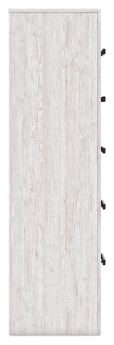 Cayboni Whitewash Chest of Drawers right side view