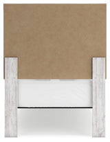Cayboni Whitewash Twin Panel Bed back view