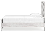 Cayboni Whitewash Twin Panel Bed side alternate view
