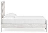 Cayboni Whitewash Twin Panel Bed side view