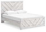Cayboni Whitewash Panel Bedroom Set angled view
