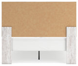 Cayboni whitewash queen panel bed back view