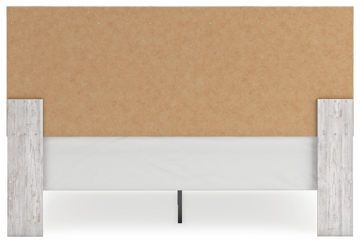Cayboni Whitewash King Panel Bed back view