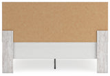 Cayboni Whitewash King Panel Bed back view