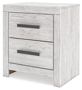 Alternate angled view of Cayboni Whitewash Nightstand