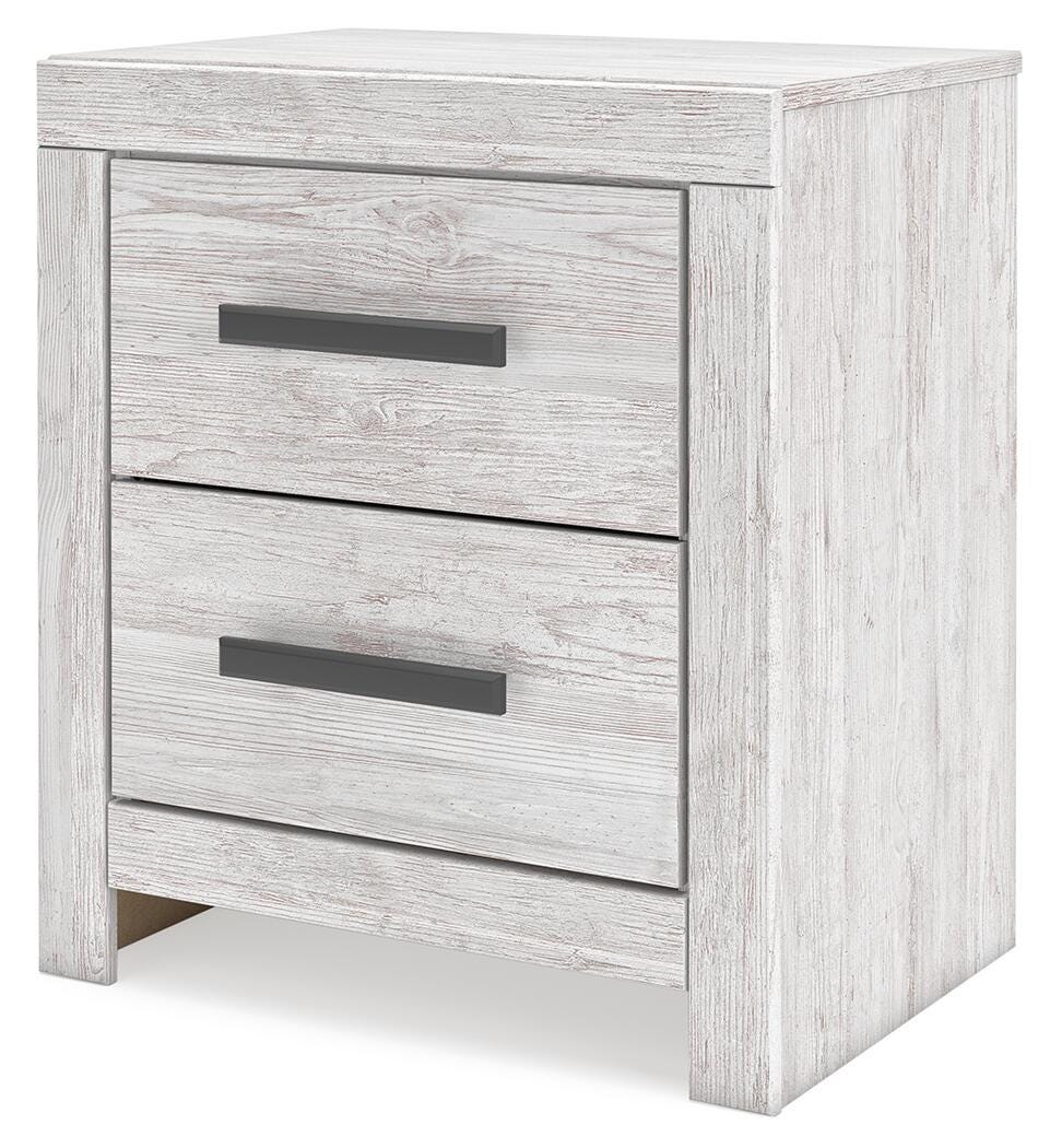 Cayboni Whitewash Panel Bedroom Set angled view