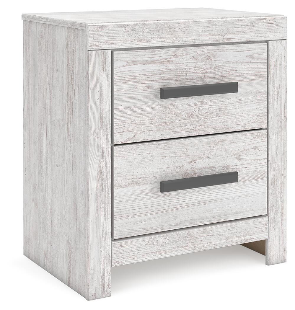 Cayboni Whitewash Panel Bedroom Set angled view