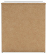 Back view of Cayboni Whitewash Nightstand