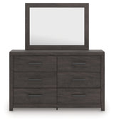 Prendonea dresser and mirror overall side view
