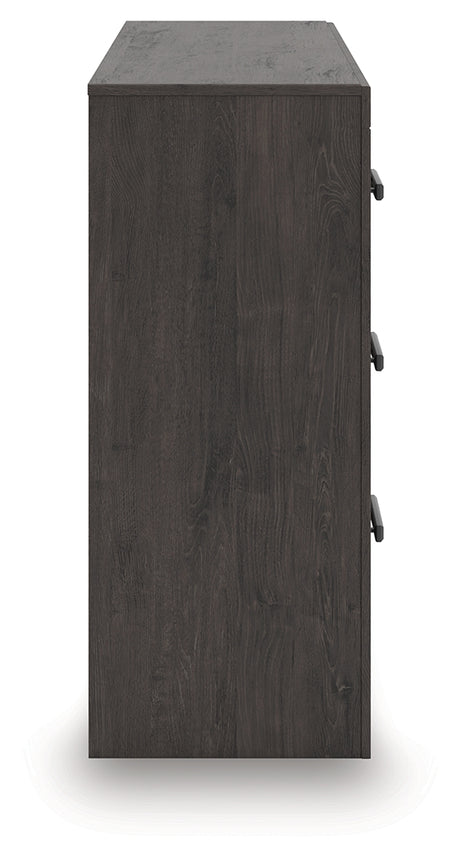Prendonea Charcoal Dresser side view