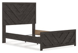 Prendonea Full Panel Bed angled near side