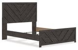 Prendonea Queen Bed angled nightstand side view