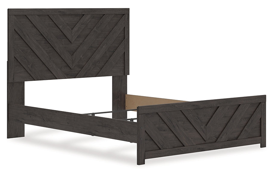 Prendonea Queen Bed angled nightstand side view