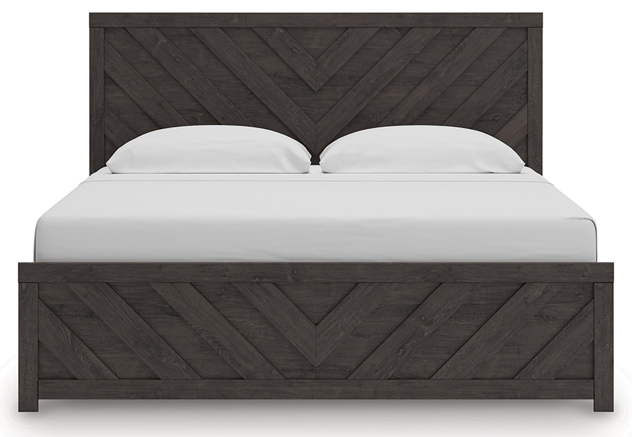 Prendonea King Panel Bed headboard close up