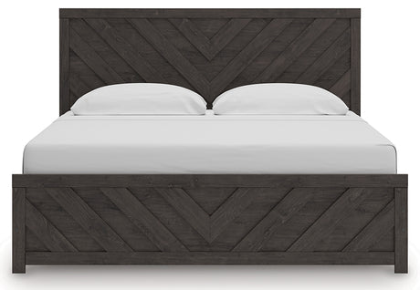 Prendonea King Panel Bed headboard close up