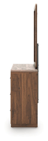 Side alternate angle of Fortlorn Dresser and Mirror