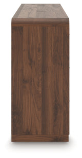 Side profile of Fortlorn Walnut Brown Dresser