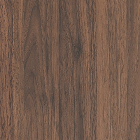 Close-up of walnut brown wood grain laminate swatch