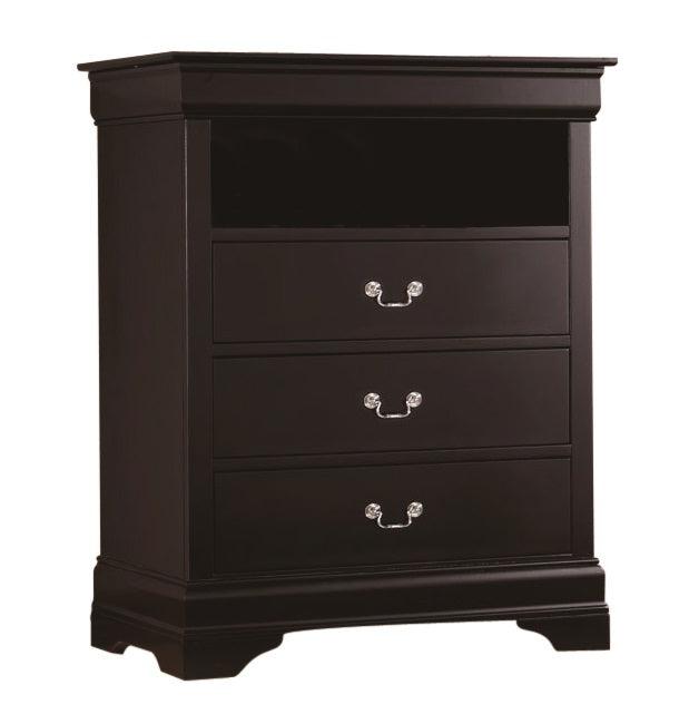 Louis Philip nightstand in modern bedroom setting