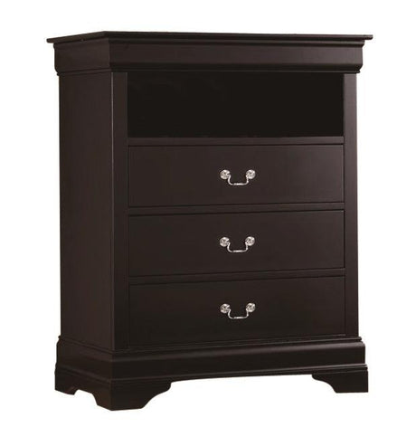 Louis Philip nightstand in modern bedroom setting
